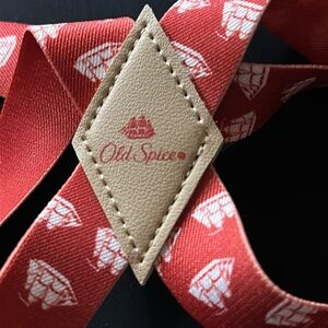 Old Spice Red Suspenders Men's One Size Ship Nautical Stretchy EUC!